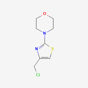 molecular formula C8H11ClN2OS B2980690 4-[4-(Chloromethyl)-1,3-thiazol-2-yl]morpholine CAS No. 172649-58-0