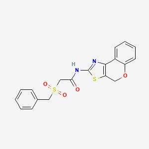 molecular formula C19H16N2O4S2 B2980700 2-(benzylsulfonyl)-N-(4H-chromeno[4,3-d]thiazol-2-yl)acetamide CAS No. 923502-03-8