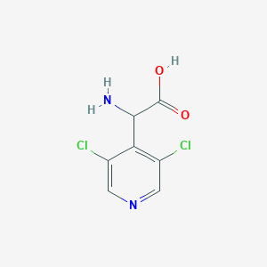 molecular formula C7H6Cl2N2O2 B2980702 2-Amino-2-(3,5-dichloropyridin-4-yl)acetic acid CAS No. 1270322-53-6