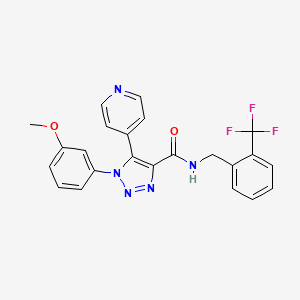 molecular formula C23H18F3N5O2 B2980715 1-(3-methoxyphenyl)-5-(pyridin-4-yl)-N-(2-(trifluoromethyl)benzyl)-1H-1,2,3-triazole-4-carboxamide CAS No. 1326833-64-0