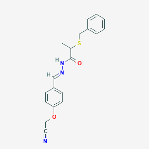 2-(benzylsulfanyl)-N'-[4-(cyanomethoxy)benzylidene]propanohydrazide