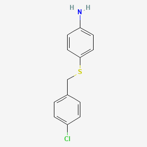 molecular formula C13H12ClNS B2980721 4-[(4-Chlorobenzyl)sulfanyl]aniline CAS No. 103977-34-0