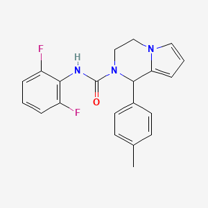 molecular formula C21H19F2N3O B2980722 N-(2,6-difluorophenyl)-1-(p-tolyl)-3,4-dihydropyrrolo[1,2-a]pyrazine-2(1H)-carboxamide CAS No. 899961-14-9