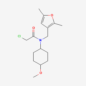 molecular formula C16H24ClNO3 B2980728 2-Chloro-N-[(2,5-dimethylfuran-3-yl)methyl]-N-(4-methoxycyclohexyl)acetamide CAS No. 2411305-23-0