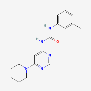 molecular formula C17H21N5O B2980731 1-(6-(哌啶-1-基)嘧啶-4-基)-3-(间甲苯基)脲 CAS No. 1396855-94-9