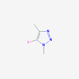 molecular formula C4H6IN3 B2980732 5-iodo-1,4-diMethyl-1H-1,2,3-triazole CAS No. 1346818-62-9