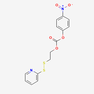 molecular formula C14H12N2O5S2 B2980735 4-Nitrophenyl 2-(pyridin-2-yldisulfanyl)ethyl carbonate CAS No. 874302-76-8