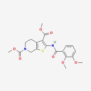 molecular formula C20H22N2O7S B2980736 dimethyl 2-(2,3-dimethoxybenzamido)-4,5-dihydrothieno[2,3-c]pyridine-3,6(7H)-dicarboxylate CAS No. 886942-13-8