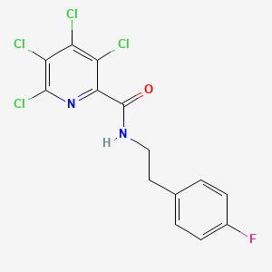 molecular formula C14H9Cl4FN2O B2980742 3,4,5,6-tetrachloro-N-[2-(4-fluorophenyl)ethyl]pyridine-2-carboxamide CAS No. 938987-21-4