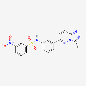 N-(3-(3-methyl-[1,2,4]triazolo[4,3-b]pyridazin-6-yl)phenyl)-3-nitrobenzenesulfonamide