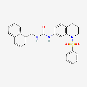 1-(Naphthalen-1-ylmethyl)-3-(1-(phenylsulfonyl)-1,2,3,4-tetrahydroquinolin-7-yl)urea