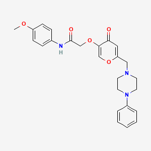 N-(4-methoxyphenyl)-2-((4-oxo-6-((4-phenylpiperazin-1-yl)methyl)-4H-pyran-3-yl)oxy)acetamide