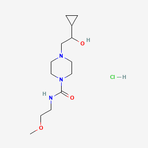 4-(2-cyclopropyl-2-hydroxyethyl)-N-(2-methoxyethyl)piperazine-1-carboxamide hydrochloride