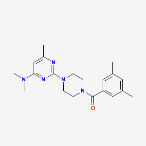 molecular formula C20H27N5O B2980753 (4-(4-(二甲氨基)-6-甲基嘧啶-2-基)哌嗪-1-基)(3,5-二甲苯基)甲苯酮 CAS No. 923680-16-4