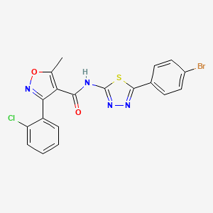 N-[5-(4-bromophenyl)-1,3,4-thiadiazol-2-yl]-3-(2-chlorophenyl)-5-methyl-1,2-oxazole-4-carboxamide