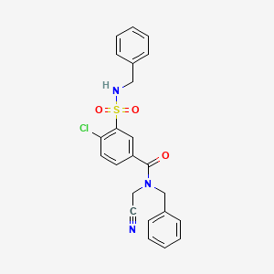 molecular formula C23H20ClN3O3S B2980758 N-benzyl-3-(benzylsulfamoyl)-4-chloro-N-(cyanomethyl)benzamide CAS No. 1210114-72-9