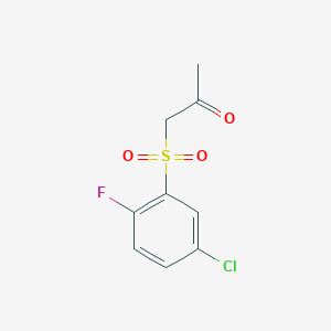 molecular formula C9H8ClFO3S B2980795 1-[(5-Chloro-2-fluorophenyl)sulfonyl]propan-2-one CAS No. 1325306-51-1