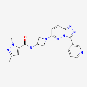 molecular formula C20H21N9O B2980811 N,2,5-Trimethyl-N-[1-(3-pyridin-3-yl-[1,2,4]triazolo[4,3-b]pyridazin-6-yl)azetidin-3-yl]pyrazole-3-carboxamide CAS No. 2380183-22-0