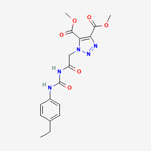 dimethyl 1-[2-({[(4-ethylphenyl)amino]carbonyl}amino)-2-oxoethyl]-1H-1,2,3-triazole-4,5-dicarboxylate