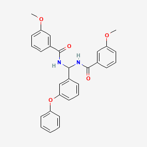 3-methoxy-N-[[(3-methoxybenzoyl)amino]-(3-phenoxyphenyl)methyl]benzamide