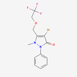 4-bromo-1-methyl-2-phenyl-5-[(2,2,2-trifluoroethoxy)methyl]-1,2-dihydro-3H-pyrazol-3-one