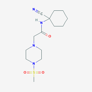 molecular formula C14H24N4O3S B2980828 N-(1-cyanocyclohexyl)-2-(4-methanesulfonylpiperazin-1-yl)acetamide CAS No. 1241330-67-5