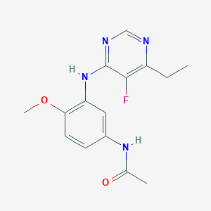 N-[3-[(6-Ethyl-5-fluoropyrimidin-4-yl)amino]-4-methoxyphenyl]acetamide