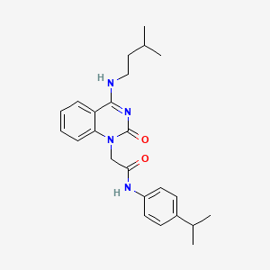 2-(4-(isopentylamino)-2-oxoquinazolin-1(2H)-yl)-N-(4-isopropylphenyl)acetamide