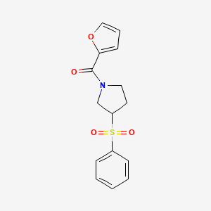 Furan-2-yl(3-(phenylsulfonyl)pyrrolidin-1-yl)methanone