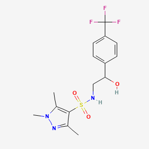 N-(2-hydroxy-2-(4-(trifluoromethyl)phenyl)ethyl)-1,3,5-trimethyl-1H-pyrazole-4-sulfonamide