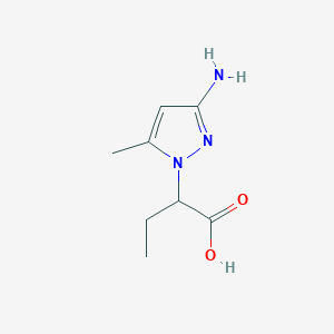 molecular formula C8H13N3O2 B2980851 2-(3-Amino-5-methyl-1H-pyrazol-1-yl)butanoic acid CAS No. 1698093-56-9
