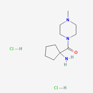 B2980865 1-(4-Methylpiperazine-1-carbonyl)cyclopentan-1-amine dihydrochloride CAS No. 256478-14-5
