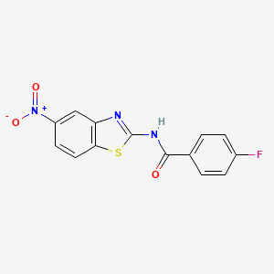 molecular formula C14H8FN3O3S B2980870 4-氟-N-(5-硝基苯并[d]噻唑-2-基)苯甲酰胺 CAS No. 941885-23-0