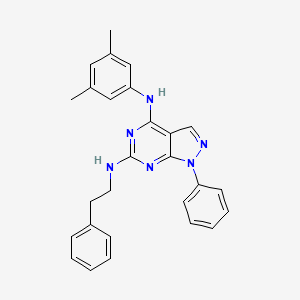 N~4~-(3,5-dimethylphenyl)-1-phenyl-N~6~-(2-phenylethyl)-1H-pyrazolo[3,4-d]pyrimidine-4,6-diamine
