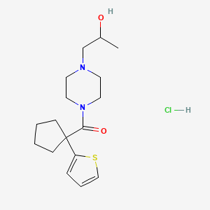 (4-(2-Hydroxypropyl)piperazin-1-yl)(1-(thiophen-2-yl)cyclopentyl)methanone hydrochloride