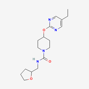 4-(5-Ethylpyrimidin-2-yl)oxy-N-(oxolan-2-ylmethyl)piperidine-1-carboxamide