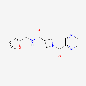 N-(furan-2-ylmethyl)-1-(pyrazine-2-carbonyl)azetidine-3-carboxamide