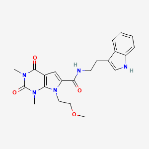 N-(2-(1H-indol-3-yl)ethyl)-7-(2-methoxyethyl)-1,3-dimethyl-2,4-dioxo-2,3,4,7-tetrahydro-1H-pyrrolo[2,3-d]pyrimidine-6-carboxamide