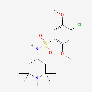 4-chloro-2,5-dimethoxy-N-(2,2,6,6-tetramethylpiperidin-4-yl)benzenesulfonamide