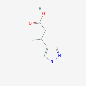 molecular formula C8H12N2O2 B2980916 3-(1-methyl-1H-pyrazol-4-yl)butanoic acid CAS No. 1540383-56-9