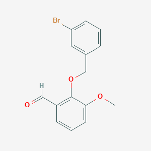 molecular formula C15H13BrO3 B2980924 2-[(3-Bromobenzyl)oxy]-3-methoxybenzaldehyde CAS No. 667437-48-1