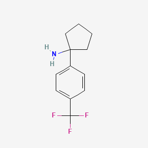 molecular formula C12H14F3N B2980931 1-[4-(Trifluoromethyl)phenyl]cyclopentan-1-amine CAS No. 160001-93-4