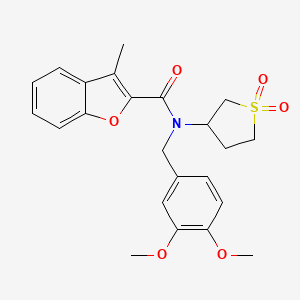 N-(3,4-dimethoxybenzyl)-N-(1,1-dioxidotetrahydro-3-thienyl)-3-methyl-1-benzofuran-2-carboxamide