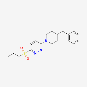 molecular formula C19H25N3O2S B2980947 3-(4-苄基哌啶-1-基)-6-(丙磺酰基)哒嗪 CAS No. 1105213-31-7