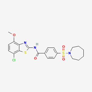 4-(azepan-1-ylsulfonyl)-N-(7-chloro-4-methoxybenzo[d]thiazol-2-yl)benzamide