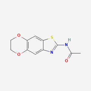 molecular formula C11H10N2O3S B2980955 N-(6,7-dihydro-[1,4]dioxino[2,3-f][1,3]benzothiazol-2-yl)acetamide CAS No. 438019-29-5