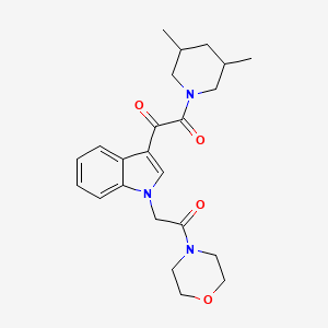 1-(3,5-Dimethylpiperidin-1-yl)-2-[1-(2-morpholin-4-yl-2-oxoethyl)indol-3-yl]ethane-1,2-dione