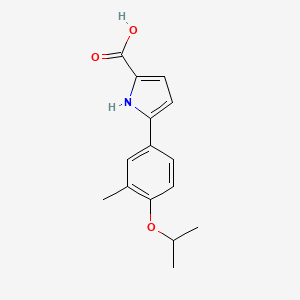 molecular formula C15H17NO3 B2980966 5-(4-Isopropoxy-3-methylphenyl)-1H-pyrrole-2-carboxylic acid CAS No. 1517011-20-9
