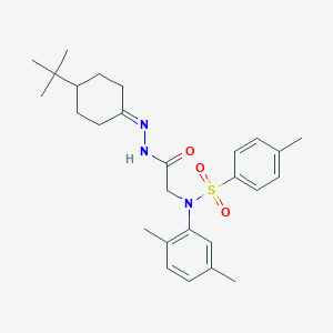molecular formula C27H37N3O3S B298097 N-{2-[2-(4-tert-butylcyclohexylidene)hydrazino]-2-oxoethyl}-N-(2,5-dimethylphenyl)-4-methylbenzenesulfonamide 