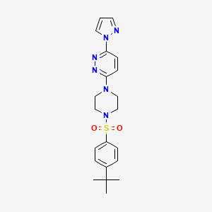 B2980986 3-(4-((4-(tert-butyl)phenyl)sulfonyl)piperazin-1-yl)-6-(1H-pyrazol-1-yl)pyridazine CAS No. 1019103-81-1